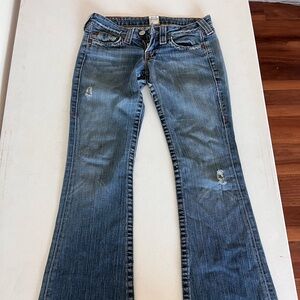 True Religion low rise flare jeans